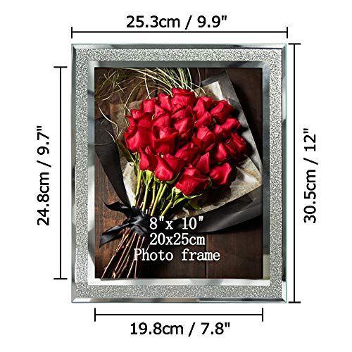Calenzana 8x10 Picture Frame Sparkle Glass Photo Frames for Tabletop, 8