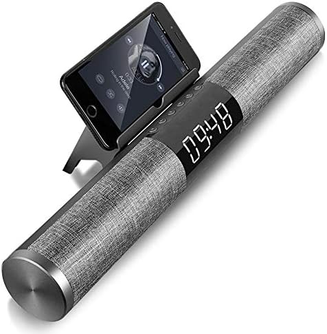 NFY Wireless Bluetooth Sound Bar Subwoofer Speakers Rechargeable Portable Alarm Clock FM Radio Suitable Tv Pc