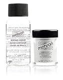 Mehron Makeup Metallic Powder .17 oz with Mixing Liquid 1fl oz -Silver