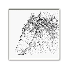 signwin Framed Canvas Wall Art Abstract Horse Canvas...