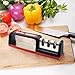 Goodia Kitchen Knife Sharpener, 3 Stage Manual Knife Edge Sharpener Diamond Tungsten Ceramic Slots, Non-Slip Base Sharpening System