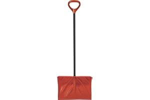 Emsco Group 1197 Bigfoot 18" Combination Multi-Use Blade Dozer Design with Metal Handle Snow Shovel, Orange Black