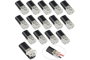 WMYCONGCONG 15 PCS Low Voltage Wire Connector Universal Compact Wire I Type Connectors 2 Pin No Wire-Stripping Required for 20/22 AWG Cable(I Type)