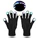 FOXNOVO LED Gloves 26cm 7 Colors Rave Finger Lighting Gloves Flashing for Party