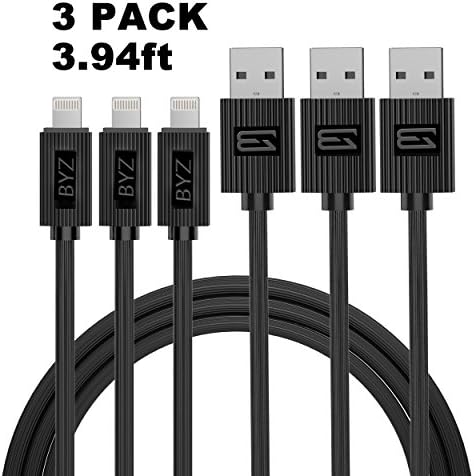 Smartspeed Lightning USB Cable 3 Packs 3.9FT (1200mm) Perfume Data Cable for iPhone7,7 Plus 6,6s Plus 5s,5c,5, iPad Pro Air 2, iPad mini, iPod touch Black