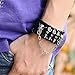 Jovivi® Punk Genuine Leather Cuff Bracelet Wristband Bullet with Skull Style