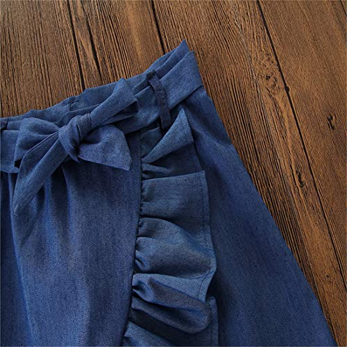 BOIZONTY Toddler Kids Baby Girls Ruffle Strappy Tube Top Irregular Maxi Skirt Outfit Dress Set Summer Clothes (Irregula Skirts, 2-3 Years) - Thumbnail 4