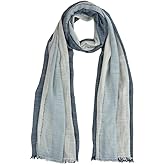 Humble Hilo Loomed Cotton Blend Scarf Shawl Wrap for Women - Lightweight Neck Scarf, Travel Coverup, Formal or a Summer Shawl