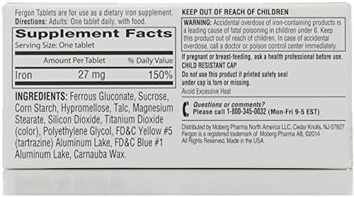 Fergon High Potency Iron Supplement Tablets - 100 Ea(Pack Of 2)