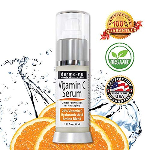Hyaluronic Acid Vitamin C Serum for Face Organic Skin Treatment to