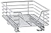 Household Essentials Glidez Chrome-Plated Steel 1-Tier Sliding Under Sink Cabinet Organizer, Chrome
