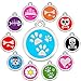 CNATTAGS Stainless Steel with Enamel Round Pet ID Tags Various Designs and Colors