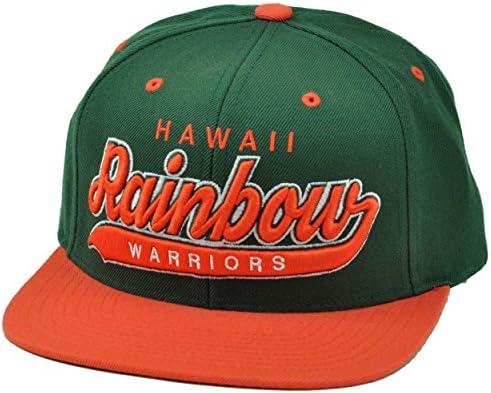 NCAA Starter Hawaii Rainbows Warriors Green Orange Snapback Flat Bill Hat Cap UH