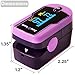 Zacurate 500E Premium Fingertip Pulse Oximeter Oximetry Blood Oxygen Saturation Monitor with Silicon Cover, Batteries and Lanyard