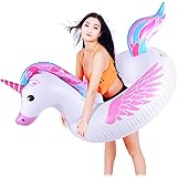 Inflatable Unicorn Pool Float Tube for Party Decorations, Unicorn Inflatable Raft Pool Toys, 67 Inches Giant Pool Float for A