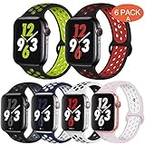 OriBear Compatible for App le Watch Band 40mm 38mm, Breathable Sporty for iWatch Bands Series 4/3/2/1, Watch Nike+, Various Styles and Colors for Woman and Man(S/M,6 Pack)