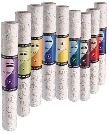 Räucherstäbchen Feng Shui Line Set 9 Sorten je 1 Rolle (9 Rollen) | Raumduft Holy Smokes natürlicher Räucherwerk | Harmonisie