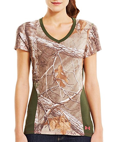 UPC 887162607946, Under Armour Charged Cotton Camo SS Tee - Women&#39;s Realtree AP-Xtr / Rifle Green Small