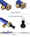 Bymlt Extendable High Pressure Power Washer Wand - Magic Power Water Hose Nozzle, Flexible Garden Watering Sprayer for Car Wash and Window Washing with Free Scrubbing Mitt (Blue)