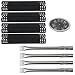 Hisencn Grill Replacement Parts Repair KIT Burners Tube, Porcelain Steel Heat Plates, Temp Gauge/Temperature Gauge Heat Indicator 22551 for Sunbeam Nexgrill Grill Master 720-0697 Grill 4-Pack