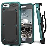 Encased Ballistic SHIELD Armor Case with Belt Clip for Apple iPhone 6 - Teal / Black