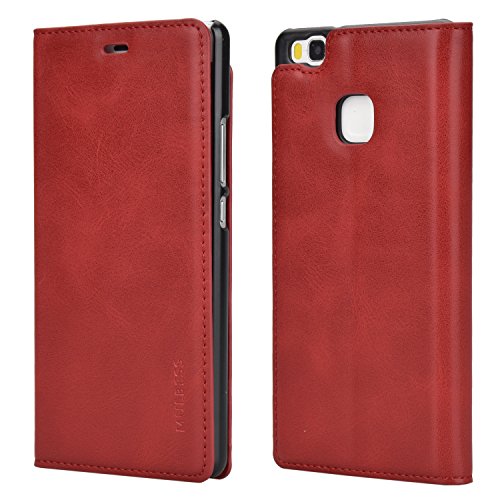 Huawei p9 lite case,mulbess pu leather wallet case with kick stan…