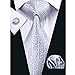 Hi-Tie Retro Silver Geometric Pattern Tie Set