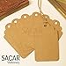 100 Premium Brown Kraft Tags with 30 Meters of Jute Twine - For Use As Gift Tags, Wedding Favor Tags, Product Label / Price Tags or for Scrapbooking and Various Arts & Crafts and Homemade Projects By Sacar Stationery