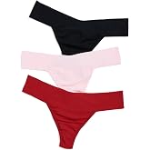 hanky panky BreatheSoft Thongs Natural Rise, No VPL, Soft Fit, 3 Pack, L | Handcrafted with nylon, seamless thongs for women, thong underwear, seamless microfiber knit, breathable, tagless, lingerie