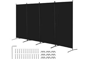 VEVOR Room Divider, 4 Panels Room Divider, Folding Privacy Screen and Portable Partition Divider for Room Separation, Freesta