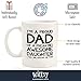 Proud Dad Of A Awesome Daughter Funny Coffee Mug - Gag Gifts for Dad from Daughters - Unique Best Dads Gifts from Daughter - Cool Birthday Present Idea for Men, Him - Novelty Father Mug, Cup