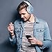 Bluetooth Wireless Over-ear Stereo Headphones, Fetta 4 in 1 Upgrade Bluetooth Foldable Headsets with Micro Support SD/TF Card for Smartphone (Sky blue)