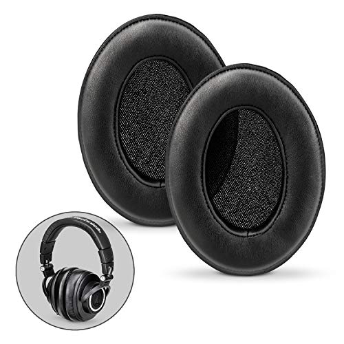 Brainwavz Sheepskin Ear Pads for ATH M50X, M50XBT, M40X, HyperX, SHURE, Turtle Beach, AKG, ATH, Philips, JBL, Fostex Replacement Memory Foam Earpads & Fits Many Headphones (See List), Leather Oval