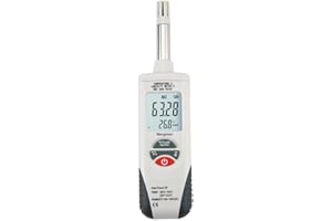 Mengshen Digital Psychrometer - Handheld Backlight Temperature Humidity Meter Gauge with Dew Point and Wet Bulb Temperature - Battery Included, M350