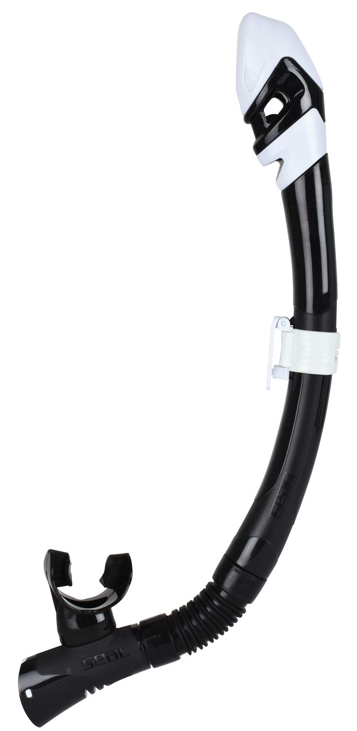 SEAC Unisex Adult Fast Dry Snorkel - White/Black, One Size