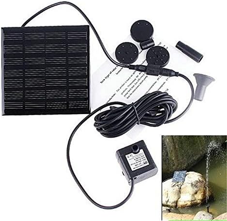 Miniature Solar Fountain,Alisabler DC Brushless Pump for Rockery Fountain Garden Miniature Type Water Spray Aerator Suitable For Bird Bath,Fish Tank