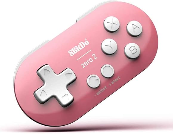 Amazon Com 8bitdo Zero 2 Mini Bluetooth Gamepad For Nintendo Switch Windows Android Macos Steam Raspberry Pi Pink Computers Accessories