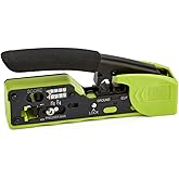 trueCABLE Crimp Tool for Pass Through RJ45 All-in-One Ethernet Tool: Crimp, Cut, Score - Works with Cat5e, Cat6, Cat6A Shielded and Unshielded Connectors