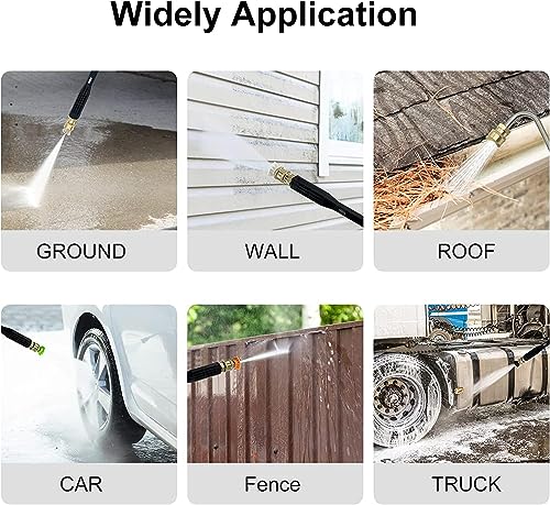 Pressure Washer Extension Lead with Karcher Adapter Compatible for Karcher K Series K2 K3 K4 K5 K6 K7, 4000PSI Gutter Cleaning Tools Extension Lance 10 Pack