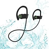 Bluetooth Headphones,ROTUYES Wireless Earphones Headsets IPX7 Waterproof HD Stereo Sweatproof for Gym Running Workout 8 Hours Battery Noise Cancelling Headsets for IPhoneX 8 8P X