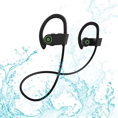 Bluetooth Headphones,ROTUYES Wireless Earphones Headsets IPX7 Waterproof HD Stereo Sweatproof for Gym Running Workout 8 Hours Battery Noise Cancelling Headsets for IPhoneX 8 8P X