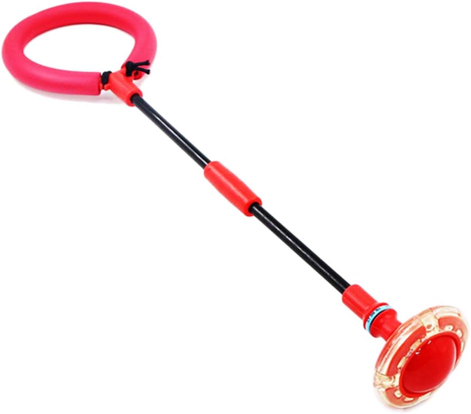 barsku Skip Ball, Kids Foldable Ankle Skipit Toy with Backpack,Jumping Toy Swing Balls , Colorful Flash Skip It Toy for Fitness