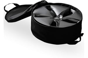 ROCCS Compatible with Tesla Model 3 18" Aero Wheel Cover Model Y 19" Gemini Hubcap Storage Bag, Waterproof Wheel Cover Spare Carrying Bag Protectors