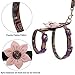 EXPAWLORER Cat Escape Proof Harness with Leash Set - with Detachable Pink Flower Paisley Pattern H Style Harness for Walking Purple