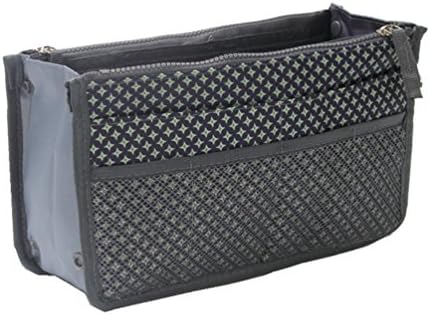 Itraveller Handbag Organizer, Liner, Sturdy Nylon, Insert 13 Compartments (Dark Blue Star)