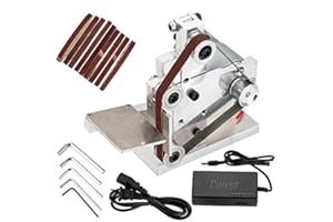 BACHIN Diy Mini Belt Sander Electric Knife Apex Edge Sharpener Sanding Machine Belts Adapter Polisher Kits 7 Speed Diy Polishing Grinding Machine Power Tools Sander