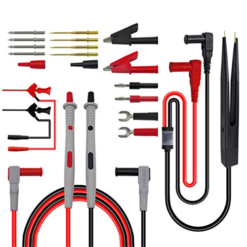 Premium Test Leads Set, Digital Multimeter Leads Kit Multimeter Probes Electronic Multimeter Test Leads with SMD Clips, Alligator Clips - Thumbnail 3