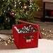 ZOBER Christmas Light Storage - Christmas Light Organizer W/ 4 Plastic Christmas Lights Organizer Wheel - Strong & Durable Material - Stitched Reinforced Handles - Red
