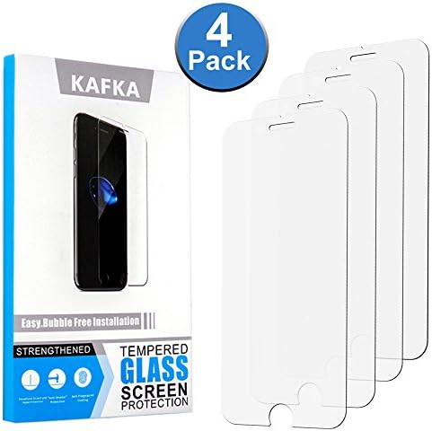 iPhone 8 7 6s 6 Screen Protector [4 Pack] KAFKA Tempered Glass/Case Friendly Screen Protector for Apple iPhone 8/7 / 6 / 6s [4.7" inch]