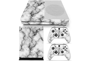 Glossy Protecive Vinyl Decal Skin/Stickers Wrap Cover for Xbox One S Slim Console + 2 Controller (Camouflage Marble)